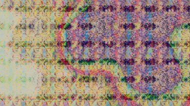 Renkli Bahar Teması eskiz kalıbı. Düz Çiçek Elementleri Tasarımı. Raster..