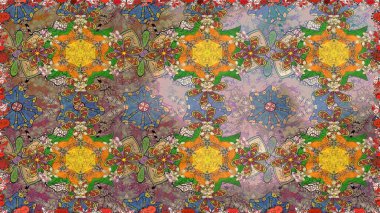 Eskiz Vintage Çiçek Deseni. Raster Kalça dokusu deseni.