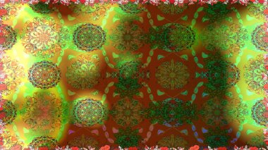 Kahverengi renkli çiçekler. Renkli Yaz Temalı Kusursuz Arkaplan. Sevimli çiçek raster deseni. Düz Çiçek Elementleri Tasarımı.