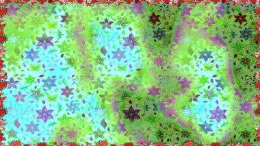 Şirin karalama çiçekleri olan kusursuz çiçek desenleri. El yapımı çiçek ve bitki koleksiyonu. Eskiz stili yeşil renkler. Raster illüstrasyonu. Raster illüstrasyonu.