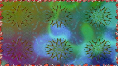 Raster resim. Çiçek desenli çiçek ve yaprakları ile. Sevimli küçük çiçek desenle.