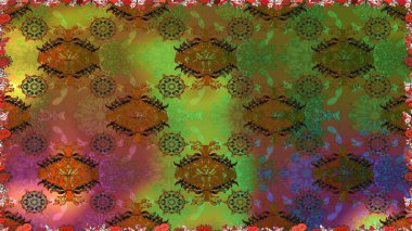 Kahverengi renkli çiçekler. Kusursuz çiçek deseni duvar kâğıdı olarak kullanılabilir. Raster illüstrasyonu.