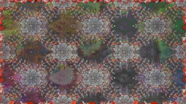 Çiçek tasarımı için inanılmaz bir kolaj cenneti tarzı. Çiçekli zambaklar kusursuz bir arka plan. Parlak çiçekli kolaj çiçekleri gri.