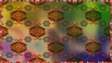 Raster - stok. Vadinin çiçekleri kahverengi renklerde. Kusursuz bir arka plan modeli. Suluboya, elle çizilmiş.