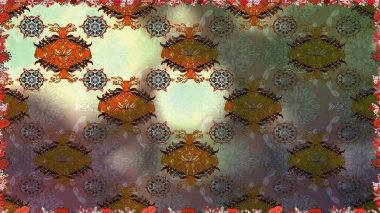 Kahverengi renklerde. Anti-stres için soyut örnek sayfası. Raster illüstrasyonu.