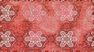 Soyut etnik raster kusursuz desen. Vadinin pembe renkli çiçekleri. Çiçekler..