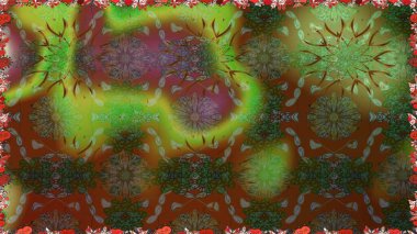 Kahverengi renklerde. Küçük çiçekteki sevimli çiçek deseni. Soyut çiçek desensiz arkaplan. Raster illüstrasyonu. Raster deseni.