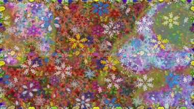 Raster deseni. Küçük çiçekte güzel bir çiçek deseni var. Çiçekli, suluboya desenli kusursuz çiçek deseni.