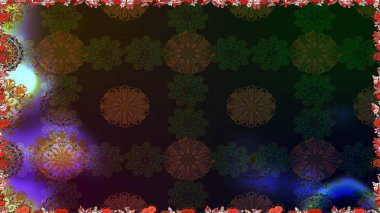 Renkli Yaz Temalı Kusursuz Arkaplan. Sevimli çiçek raster deseni. Düz Çiçek Elementleri Tasarımı. Gri renkli çiçekler.