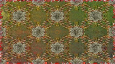 Raster çiçek izi. Klasik taslak çizimi. Raster Yumuşak kumaş deseni. Çiçekli, kahverengi, pürüzsüz desen.