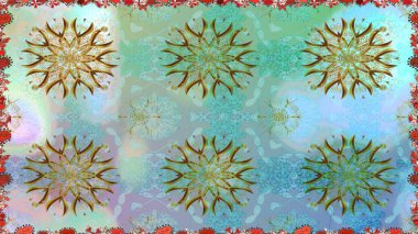 Raster illüstrasyonu. Küçük çiçekli kusursuz yay deseni. Suluboya tarzında mavi renkler üzerine.