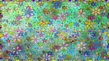 Suluboya etkisi. Botanik kusursuz desen. Raster deseni. Organik elementler.