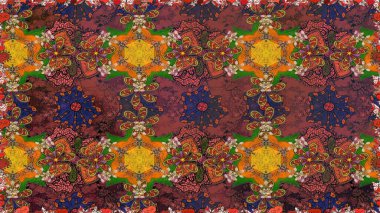 Küçük çiçekteki sevimli çiçek deseni. Kahverengi renkte çiçekler.