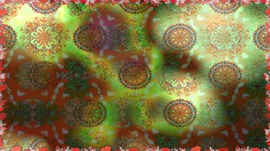 Çiçeksel elementlerle süslenmiş zarif raster dokusu. Küçük çiçekte hoş bir çiçek deseni var. Kahverengi renkler ve parlak çiçekler üzerinde soyut, pürüzsüz desen.