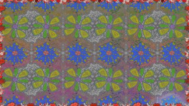 Raster illüstrasyonu. Tekstil ya da kitap kapakları, imalat, duvar kağıtları, baskı, hediye paketi ve yapıştırma kitabı için çiçeksiz arka plan. Küçük ölçekli çiçeklerdeki basit sevimli desen.