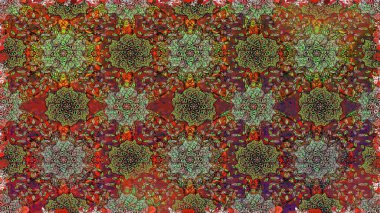 Kahverengi renkte manzaralı çiçek deseni. Üst manzara, yumuşak stil. Çiçek kompozisyonu, el boyası, hassas şablon. Sevgililer günü ve tebrik kartı konsepti için şık bir davet.