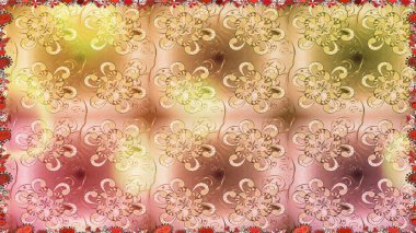 Küçük bej rengi, çiçekli oldukça eski bir bez çanta deseni. Tekstil, kumaş, kapaklar, duvar kağıtları, baskı, naylon, yapıştırma, örgü, dekupaj için çiçeksiz arkaplan. Millefleurlar.