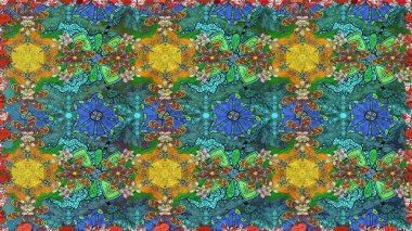 Raster illüstrasyonu. Yumuşak, mavi renkte yaz çiçekleri. Raster çiçek desenli ve çiçekli..