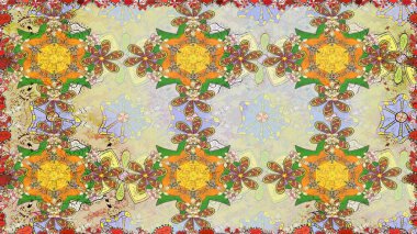 Küçük çiçekteki sevimli çiçek deseni. Raster illüstrasyonu. Tarafsız renklerde yaz çiçekleri. Raster deseni.