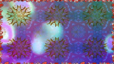 Flat Flower Elements Design. Raster Cute fabric pattern. Colour Spring Theme seamless pattern Background. Seamless vintage.