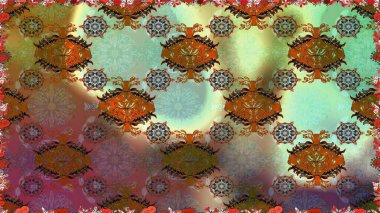 Vadinin çiçekleri kahverengi renklerde. Raster dikişsiz çiçek deseni.