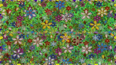 Egzotik çiçekler, botanik, yeşil renklerdeki parlak klasik doğa. Raster illüstrasyonu. Klasik tropikal doğal elementlerin suluboya seti.