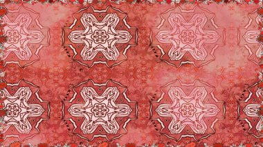 Şirin çiçekli kusursuz desen pembe renklerde yapraklar suluboya çiçek deseni duvar kağıdı, kart ya da kumaş için fayanslı. Raster illüstrasyonu.