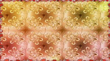 Parlak elementlerin. El çizimi Raster çizimi. Duvar kağıdı, web sayfası arka planı, ambalaj kağıdı, davetiye, broşür, afiş veya web sitesi için kusursuz çiçek deseni kullanılabilir.