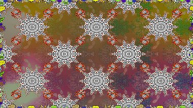 Küçük çiçekteki kusursuz desen. Raster illüstrasyonu. Hoş bir çiçek geçmişi var. Güzel kumaş deseni.