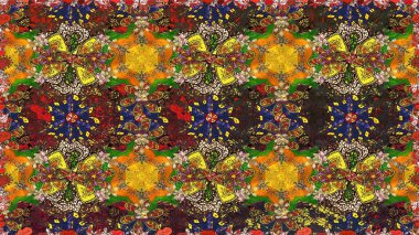 Tekstil, tebrik kartı, boyama kitabı, telefon kılıfı baskısı için kullanılabilir. Kızılderili desenli desenli desenli şal deseni. Etnik Mandala süsü. Raster Henna dövme stili.