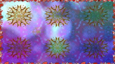 Yumuşak, yaz çiçekli arka plan. Çiçekli karalama şeklinde Raster çiçek deseni. Mor renkte çiçekler.