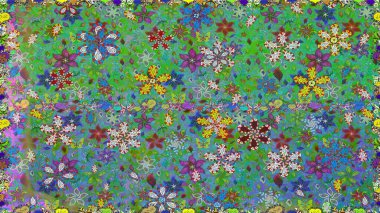 Kumaş, tekstil, duvar kağıdı baskısı için. Tomurcukları çiçek olan sevimli bir çiçek deseni. Raster illüstrasyonu. Eski usul. Raster. Kusursuz arkaplan.