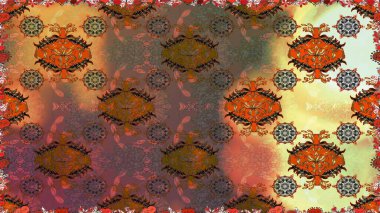 Kahverengi renklerde güzel çiçekler, suluboya desenli, duvar kağıdı, kart ya da kumaş için fayanslı. Raster..