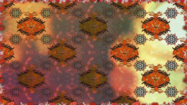 Kahverengi renklerde güzel çiçekler, suluboya desenli, duvar kağıdı, kart ya da kumaş için fayanslı. Raster..