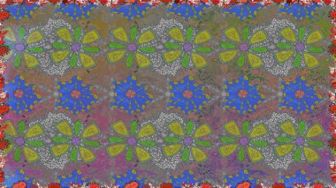 Gri renkli çiçekler. Renkli, gri, pürüzsüz desen. Doodle tarzı. Tekstil ve kapak tasarımı için mükemmel. El çizimi pürüzsüz sonbahar çiçekleri deseni.