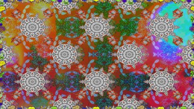 Kaydırma, tekstil, duvar kağıdı için sorunsuz çiçek background. Vintage çiçekli desen. Yumuşak döşeme. Yumuşak pamuklu tasarım. Raster frourish doku.