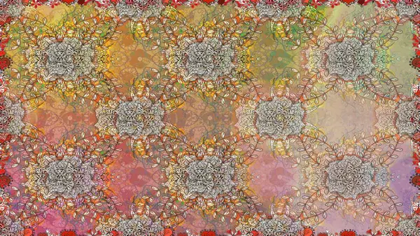 Çiçeksiz desenli arka plan. Gömlek baskısı için çiçek boyası. Bej renkte çiçekler.