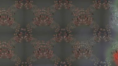 Renkli unsurlarla hareketli arka plan görüntüleri. Çiçekler. Eski model. Bayrak tarzı. Video kaydı. Şablon. Döngü. Kusursuz..