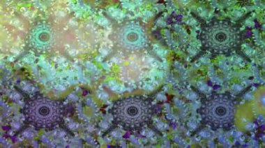 Renkli unsurlarla hareketli arka plan görüntüleri. Çiçekler. Eski model. Bayrak tarzı. Video kaydı. Şablon. Döngü. Kusursuz..