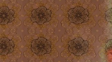 Renkli unsurlarla hareketli arka plan görüntüleri. Çiçekler. Eski model. Bayrak tarzı. Video kaydı. Şablon. Döngü. Kusursuz..