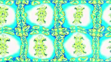 Renkli unsurlarla hareketli arka plan görüntüleri. Çiçekler. Eski model. Bayrak tarzı. Video kaydı. Şablon. Döngü. Kusursuz..