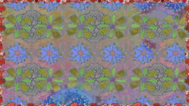 Güzel suluboya çiçekler, parlak tablolar ilham verici çiçek desenli kusursuz arka plan. Raster..