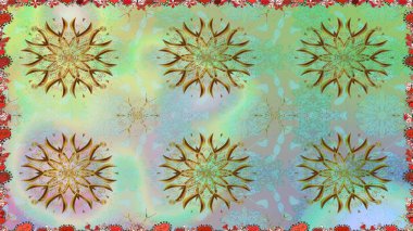 Çiçekleri, deniz kabukları, mandalaları ve suluboya efektleriyle donanma geçmişi. Yatak çarşafları, ceket, paket tasarımı, kumaş ve moda kavramları için tekstil baskısı. Kusursuz etnik tasarım.