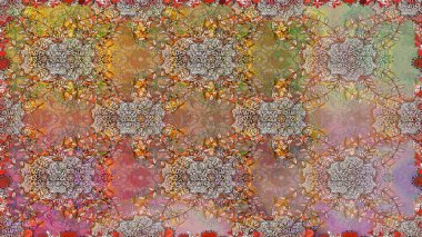 Küçük çiçekte güzel bir desen. Moda baskıları için zarif bir şablon. Küçük renkli çiçekler. Motley illüstrasyonu. Kahverengi çiçekli bahar çiçekleri.