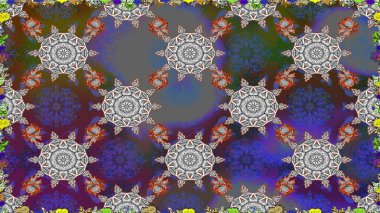 Raster Henna dövme stili. Tekstil, tebrik kartı, boyama kitabı, telefon kılıfı baskısı için kullanılabilir. Etnik Mandala süsü. Hint çiçekli desenli şal desenli..