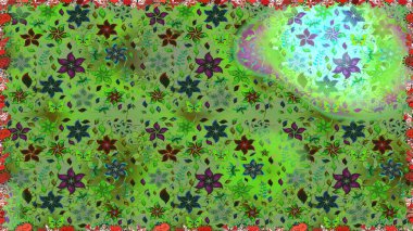 Raster Hip kumaş deseni. Kusursuz Vintage Çiçek Deseni.