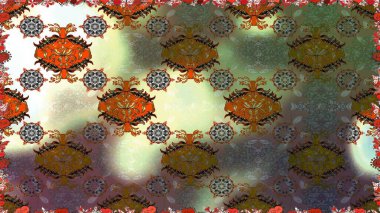 Vadinin çiçekleri kahverengi renklerde. Çiçeksiz desenlerin çizimi.