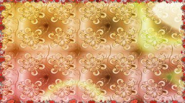 Raster illüstrasyonunda kusursuz çiçek deseni. Bej renkte çiçekler.