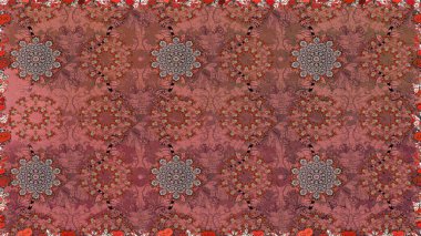 Tropik çiçekler. Tişörtsüz arka plan deseni. Kahverengi renkte çiçekler.