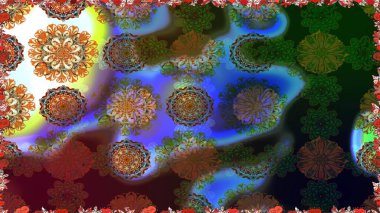 Çiçeksiz desenli arka plan. Gömlek baskısı için çiçek boyası. Kahverengi renkte çiçekler.